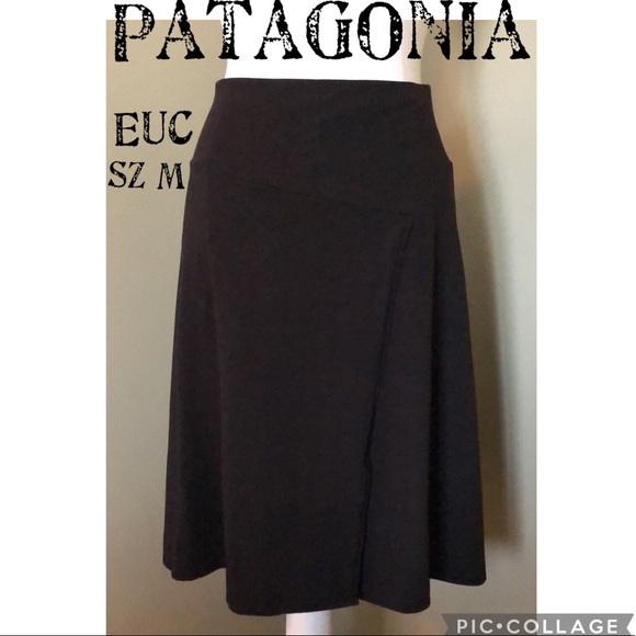 Patagonia Dresses & Skirts - Patagonia Faux Wrap Skirt-Black-Sz M-EUC-